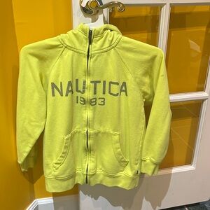 Bright yellow Nautica zip up for boys